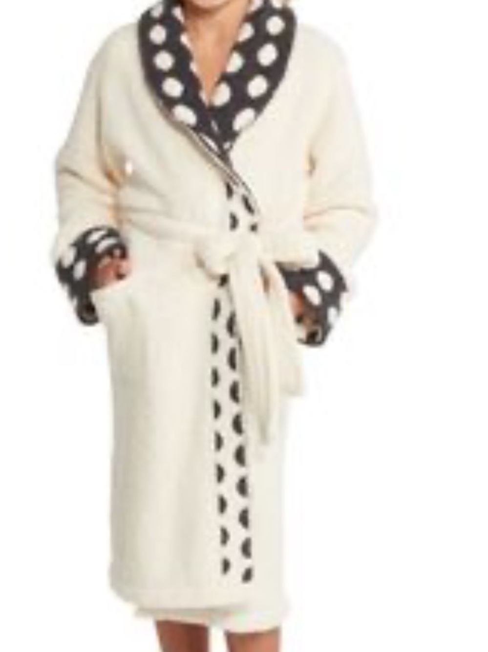 Barefoot Dreams x Disney Cream and Black Disney Collection Robe